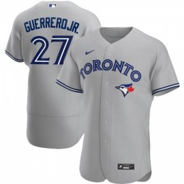 Toronto Blue Jays #27 Vladimir Guerrero Jr. Mens Nike Gray Road 2020 Authentic Player MLB Jersey