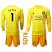 Manchester United #1 De Gea Yellow Goalkeeper Long Sleeves Kid Soccer Club Jersey