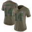 Nike New York Jets #14 Sam Darnold Olive Womens Stitched NFL Limited 2017 Salute to Service Jersey