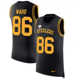 Nike Pittsburgh Steelers #86 Hines Ward Black Team Color Mens Stitched NFL Limited Rush Tank Top Jersey
