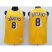 Los Angeles Lakers 8 Bryant Yellow Swingman Jerseys Cheap