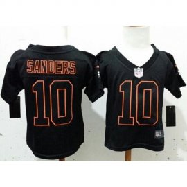 Toddler Nike Denver Broncos #10 Emmanuel Sanders Lights Out Black Stitched NFL Elite Jersey