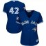 Toronto Blue Jays #42 Majestic Womens 2019 Jackie Robinson Day Official Cool Base Jersey Royal