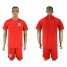 England Blank Red Goalkeeper Soccer Country Jersey