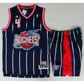 Houston Rockets 4 Charles Barkley Blue Hardwood Classics Revolution 30 NBA Jerseys Shorts Suits Cheap