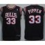 Chicago Bulls 33 Pippen Black(White Number)NBA Jerseys Cheap
