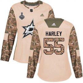 Adidas Dallas Stars #55 Thomas Harley Camo Authentic 2017 Veterans Day Womens 2020 Stanley Cup Final Stitched NHL Jersey