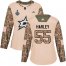 Adidas Dallas Stars #55 Thomas Harley Camo Authentic 2017 Veterans Day Womens 2020 Stanley Cup Final Stitched NHL Jersey