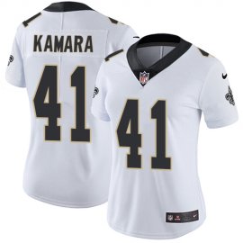 Nike New Orleans Saints #41 Alvin Kamara White Womens Stitched NFL Vapor Untouchable Limited Jersey