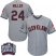 Cleveland Indians #24 Andrew Miller Grey Road 2016 World Series Bound Stitched Youth MLB Jersey