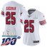 Nike San Francisco 49ers #25 Richard Sherman White Super Bowl LIV 2020 Rush Womens Stitched NFL Limited 100th Season Jersey