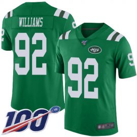 Nike New York Jets #92 Leonard Williams Green Mens Stitched NFL Limited Rush 100th Season Jersey