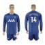 Tottenham Hotspur #14 Nkoudou Away Long Sleeves Soccer Club Jersey