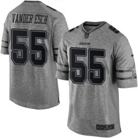 Nike Dallas Cowboys #55 Leighton Vander Esch Gray Mens Stitched NFL Limited Gridiron Gray Jersey