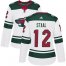 Adidas Minnesota Wild #12 Eric Staal White Road Authentic Womens Stitched NHL Jersey