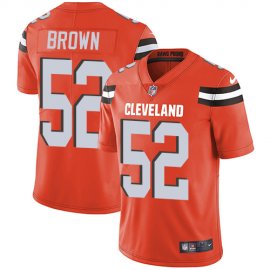Nike Cleveland Browns #52 Preston Brown Orange Alternate Mens Stitched NFL Vapor Untouchable Limited Jersey