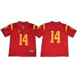 USC Trojans #14 Sam Darnold Red Limited Stitched NCAA Jersey