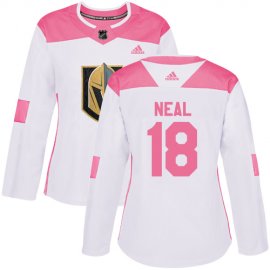 Adidas Vegas Golden Knights #18 James Neal White/Pink Authentic Fashion Womens Stitched NHL Jersey