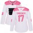 Adidas Philadelphia Flyers #17 Wayne Simmonds White/Pink Authentic Fashion Womens Stitched NHL Jersey