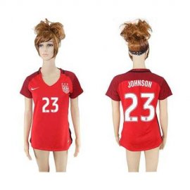 Womens USA #23 Johnson Away Soccer Country Jersey