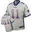 Nike New England Patriots #11 Julian Edelman Grey Youth Stitched NFL Elite Drift Fashion Jersey