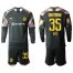 Dortmund #35 Hitz Black Goalkeeper Long Sleeves Soccer Club Jersey