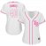 Tampa Bay Rays #40 Wilson Ramos White/Pink Fashion Womens Stitched MLB Jersey