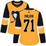 Adidas Pittsburgh Penguins #71 Evgeni Malkin Gold Alternate Authentic Womens Stitched NHL Jersey