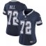 Nike Dallas Cowboys #72 Trysten Hill Navy Blue Team Color Womens Stitched NFL Vapor Untouchable Limited Jersey