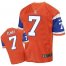 Nike Denver Broncos #7 John Elway Orange Throwback Mens Stitched NFL Elite Jersey