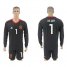 Spain #1 De Gea Black Long Sleeves Goalkeeper Soccer Country Jersey