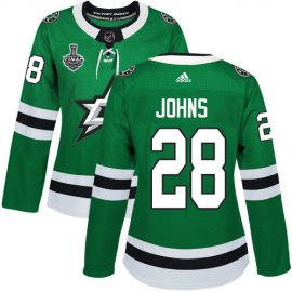 Adidas Dallas Stars #28 Stephen Johns Green Home Authentic Womens 2020 Stanley Cup Final Stitched NHL Jersey