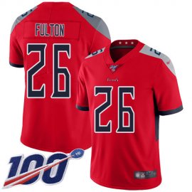 Nike Tennessee Titans #26 Kristian Fulton Red Mens Stitched NFL Limited Inverted Legend 100th Season Jersey