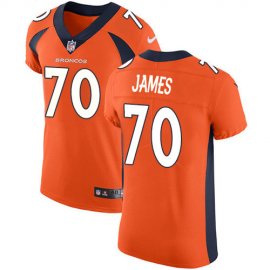 Nike Denver Broncos #70 JaWuan James Orange Team Color Mens Stitched NFL Vapor Untouchable Elite Jersey