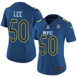 Nike Dallas Cowboys #50 Sean Lee Navy Womens Stitched NFL Limited NFC 2017 Pro Bowl Jersey
