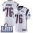 Nike New England Patriots #76 Isaiah Wynn White Super Bowl LIII Bound Mens Stitched NFL Vapor Untouchable Limited Jersey
