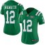Nike New York Jets #12 Joe Namath Green Womens Stitched NFL Limited Rush Jersey