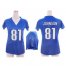 Nike Detroit Lions #81 Calvin Johnson Light Blue Team Color Draft Him Name & Number Top Womens Stitched NFL Elite Jersey