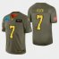 Carolina Carolina Panthers #7 Kyle Allen Mens Nike Olive Gold 2019 Salute to Service Limited NFL 100 Jersey