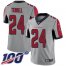 Nike Atlanta Falcons #24 A.J. Terrell Silver Youth Stitched NFL Limited Inverted Legend 100th Season Jersey