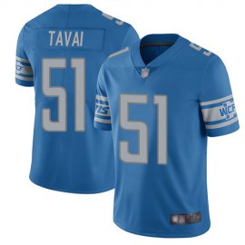 Nike Detroit Lions #51 Jahlani Tavai Blue Team Color Mens Stitched NFL Vapor Untouchable Limited Jersey
