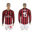 AC Milan #15 Gomez Home Long Sleeves Soccer Club Jersey