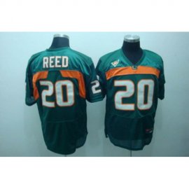 Miami Hurricanes 20 reed green ACC patch NCAA Jerseys