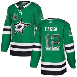Adidas Dallas Stars #12 Radek Faksa Green Home Authentic Drift Fashion 2020 Stanley Cup Final Stitched NHL Jersey