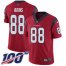 Nike Houston Texans #88 Jordan Akins Red Alternate Mens Stitched NFL 100th Season Vapor Untouchable Limited Jersey