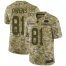 Nike San Francisco 49ers #81 Terrell Owens Camo Mens Stitched NFL Limited 2018 Salute To Service Jersey