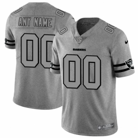 Las Vegas Raiders Custom Mens Nike Gray Gridiron II Vapor Untouchable Limited NFL Jersey
