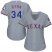 Texas Rangers #34 Nolan Ryan Grey Road Womens Stitched MLB Jersey