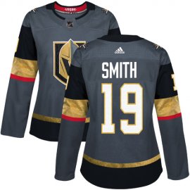Adidas Vegas Golden Knights #19 Reilly Smith Grey Home Authentic Womens Stitched NHL Jersey