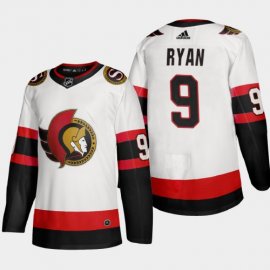 Ottawa Senators #9 Bobby Ryan Mens Adidas 2020-21 Authentic Player Away Stitched NHL Jersey White